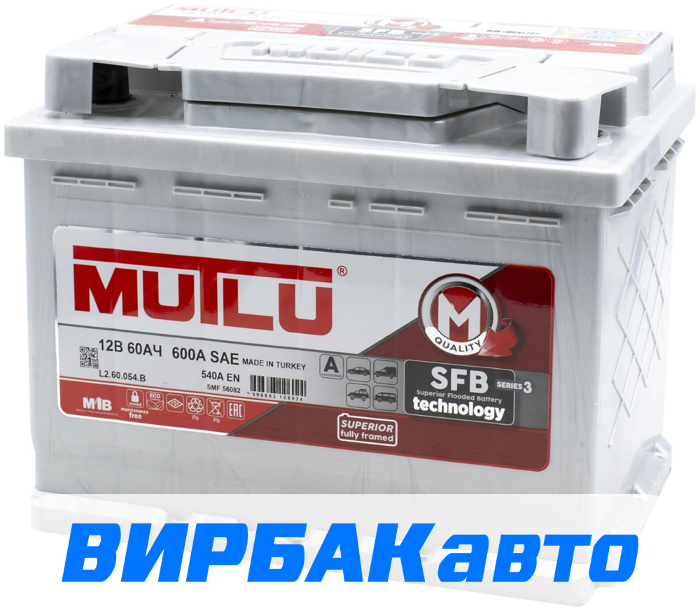 Аккумулятор MUTLU SFB M3 60 Ач 540 А прямая